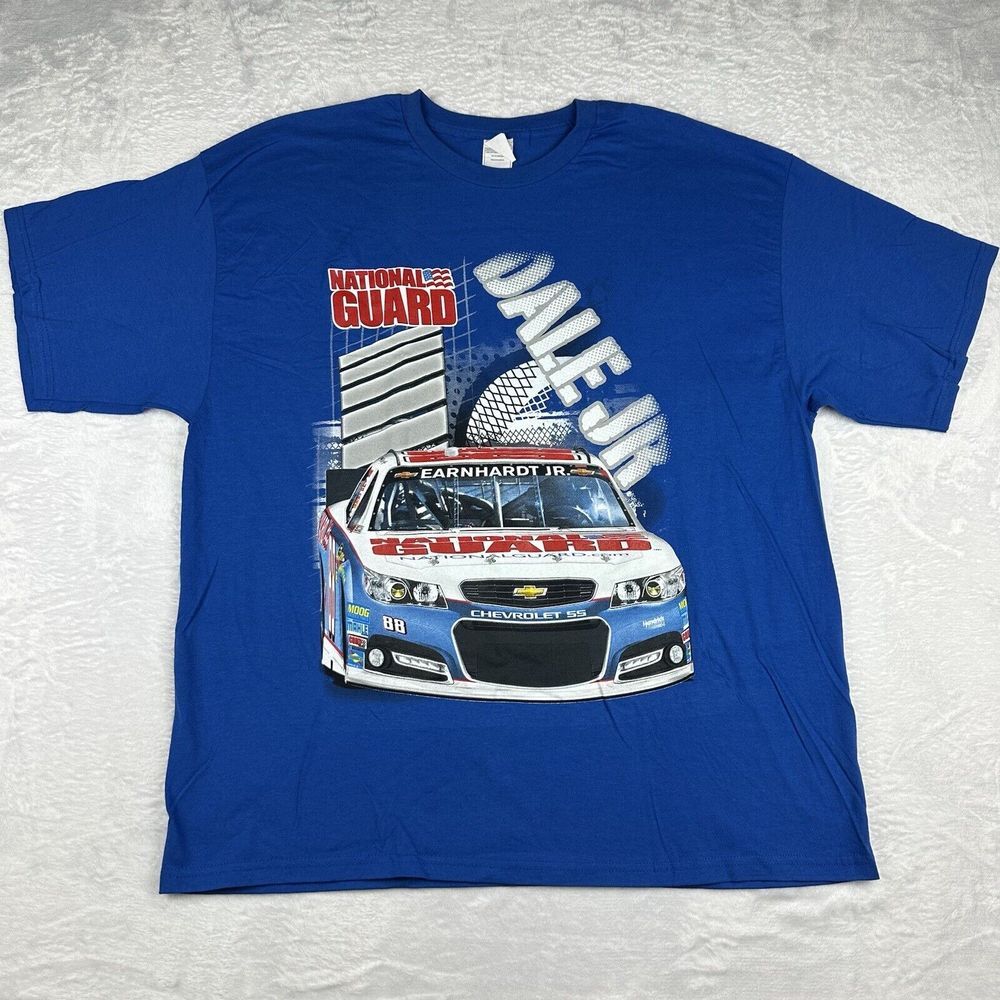 Dale Earnhardt Jr NASCAR National Guard Blue T-Shirt Mens 2XL #88 Alstyle Tee
